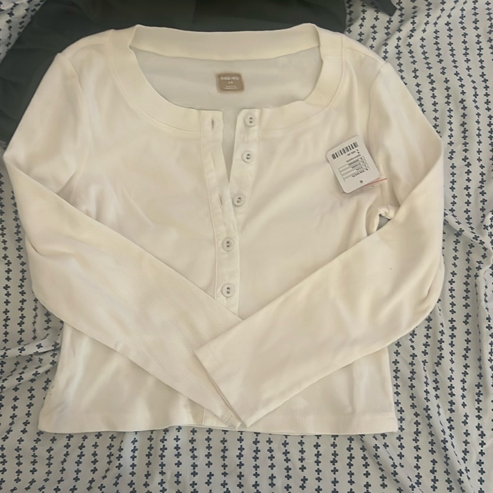 Womens cream, top and matching skirt